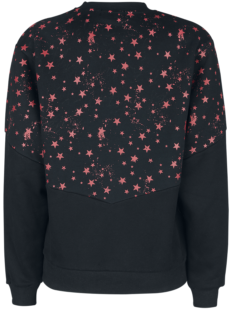 Sweat-shirt  de RED by EMP - Sweat étoilé - S à M - pour Femme - noir - RED by EMP - View 2