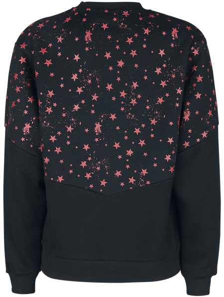 Sweat-shirt  de RED by EMP - Sweat étoilé - S à M - pour Femme - noir - RED by EMP - View 2
