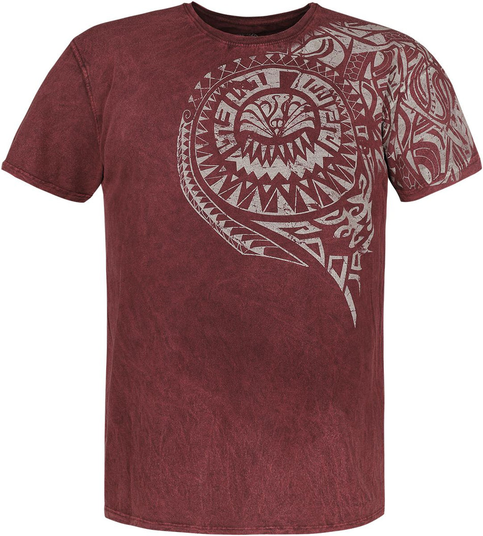 T-Shirt Manches courtes  de Outer Vision - Burned Tattoo - S à 4XL - pour Homme - rouge - Outer Vision