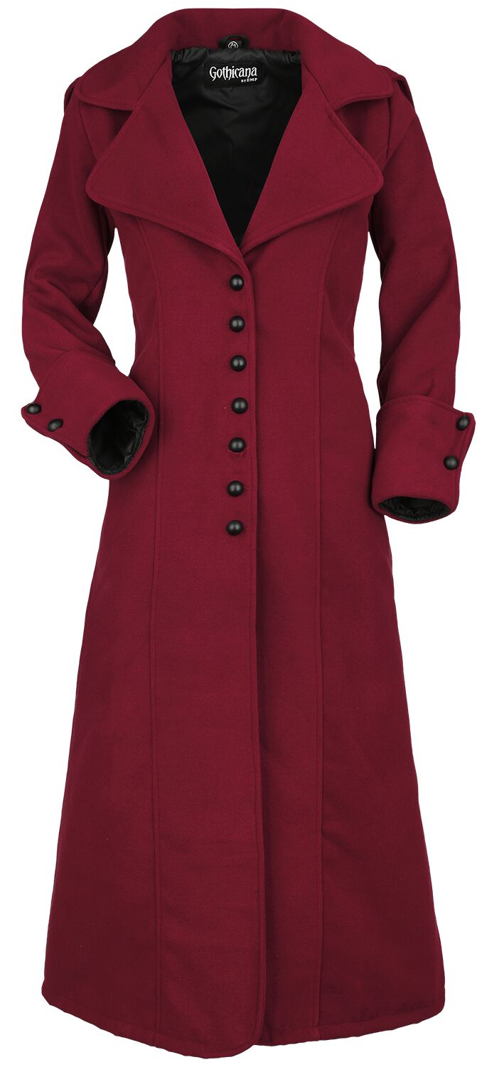 Manteaux Gothic de Gothicana by EMP - Desdemona - L à XXL - pour Femme - rouge - Gothicana by EMP