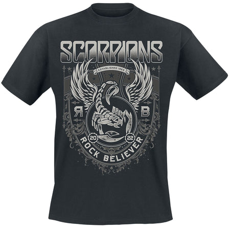 T-Shirt Manches courtes  de Scorpions - Rock Believer Ornaments - M à 3XL - pour Homme - noir - Scorpions