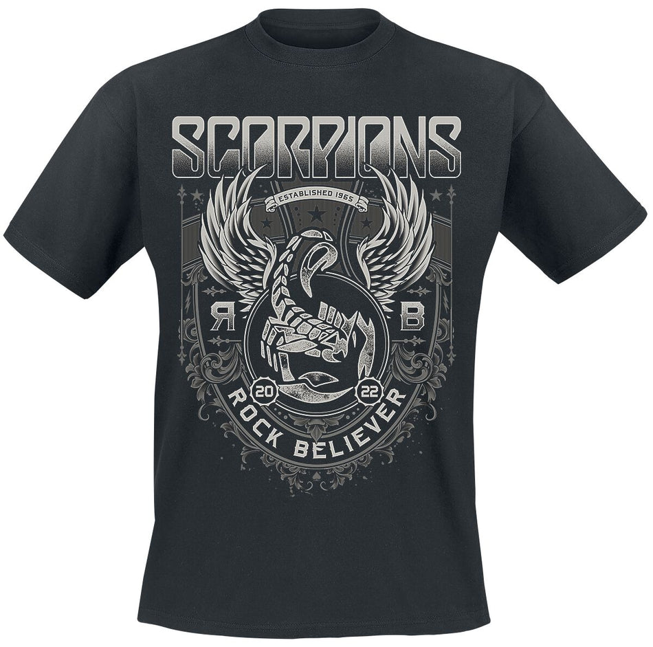 T-Shirt Manches courtes  de Scorpions - Rock Believer Ornaments - M à 3XL - pour Homme - noir - Scorpions