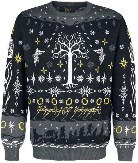 Pull de Noël  de Le Seigneur Des Anneaux - Arbre Du Gondor - S à 3XL - pour Homme - multicolore - Le Seigneur Des Anneaux