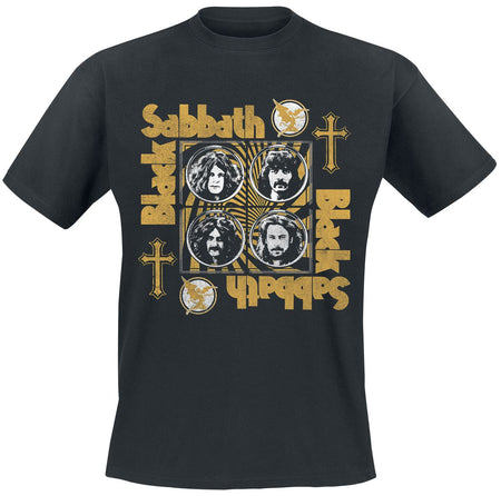 T-Shirt Manches courtes  de Black Sabbath - Faces - S à 3XL - pour Homme - noir - Black Sabbath