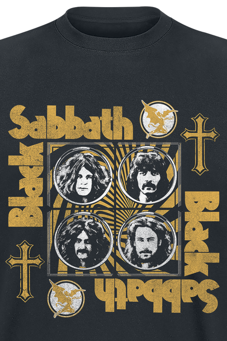 T-Shirt Manches courtes  de Black Sabbath - Faces - S à 3XL - pour Homme - noir - Black Sabbath - View 2
