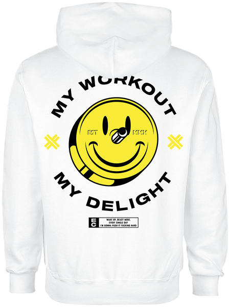 Sweat-shirt à capuche  de Electric Callboy - My Workout Smile - S à XXL - pour Homme - blanc - Electric Callboy - View 2