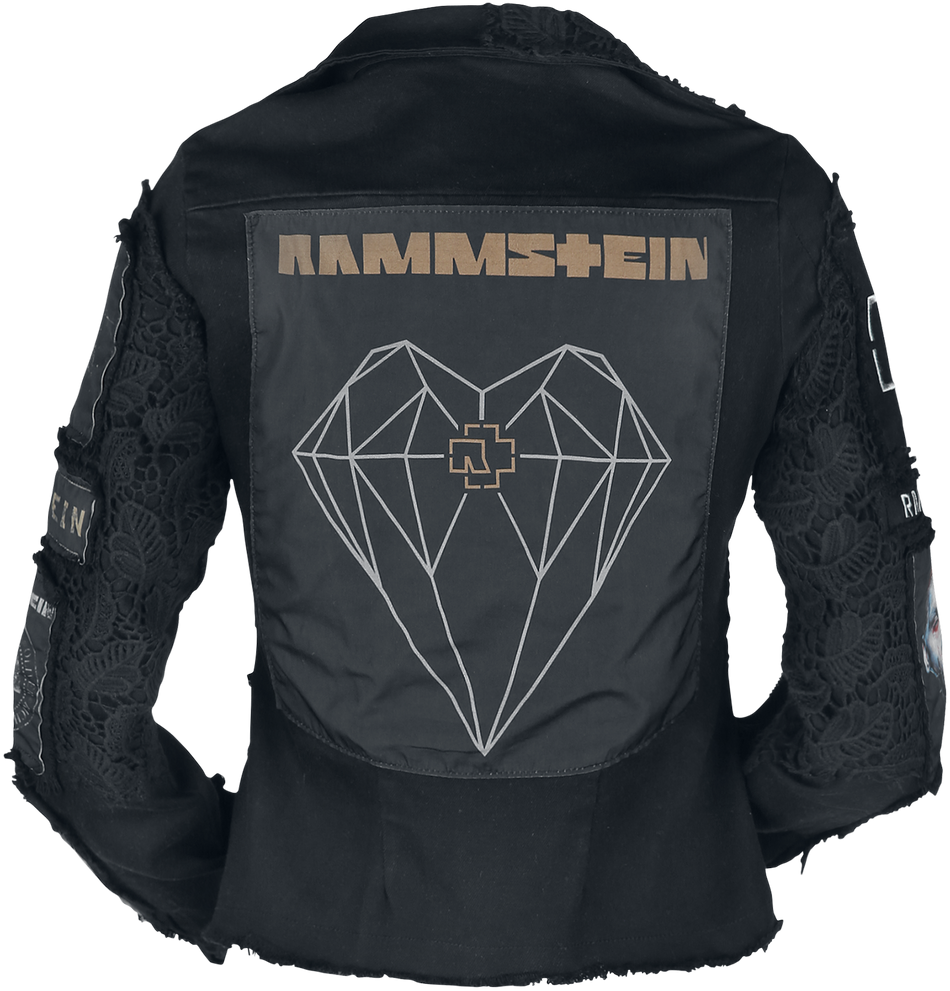 Veste mi-saison  de Rammstein - Metal Patches - S à XXL - pour Femme - noir - Rammstein - View 2