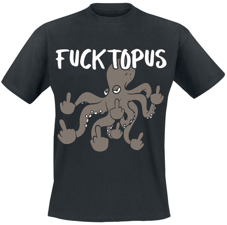 T-Shirt Manches courtes Fun de Tierisch - Fucktopus - S à 4XL - pour Homme - noir - Tierisch