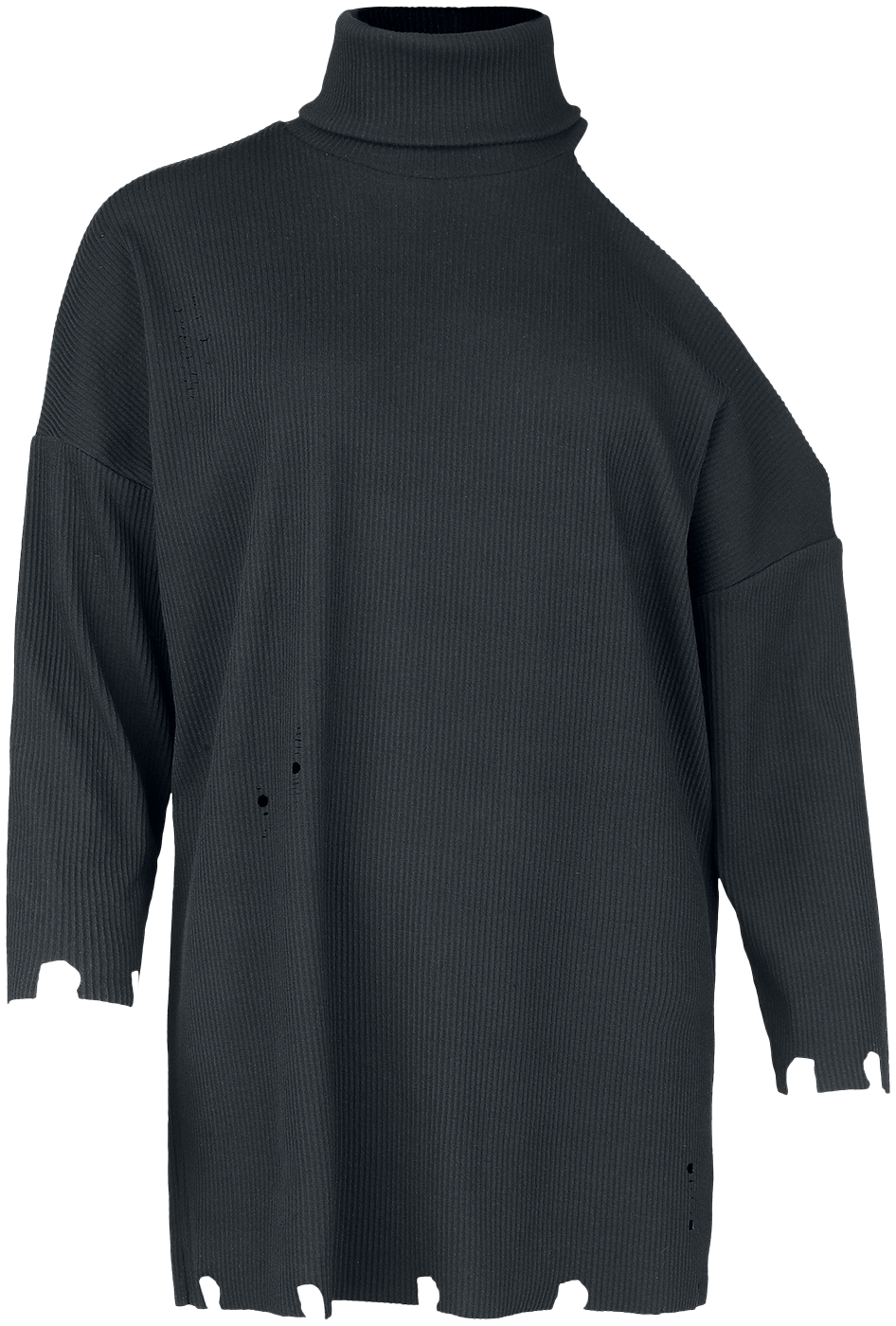 T-shirt manches longues Gothic de Gothicana by EMP - Chemise manches longues effet usé - S à XXL - pour Femme - noir - Gothicana by EMP - View 2