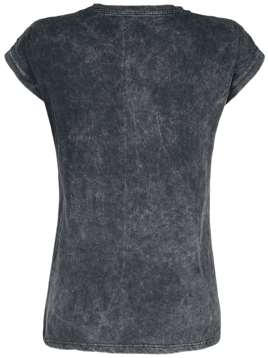 T-Shirt Manches courtes  de Rock Rebel by EMP - T-shirt avec Impirmé Crâne - S à 5XL - pour Femme - gris - Rock Rebel by EMP - View 2