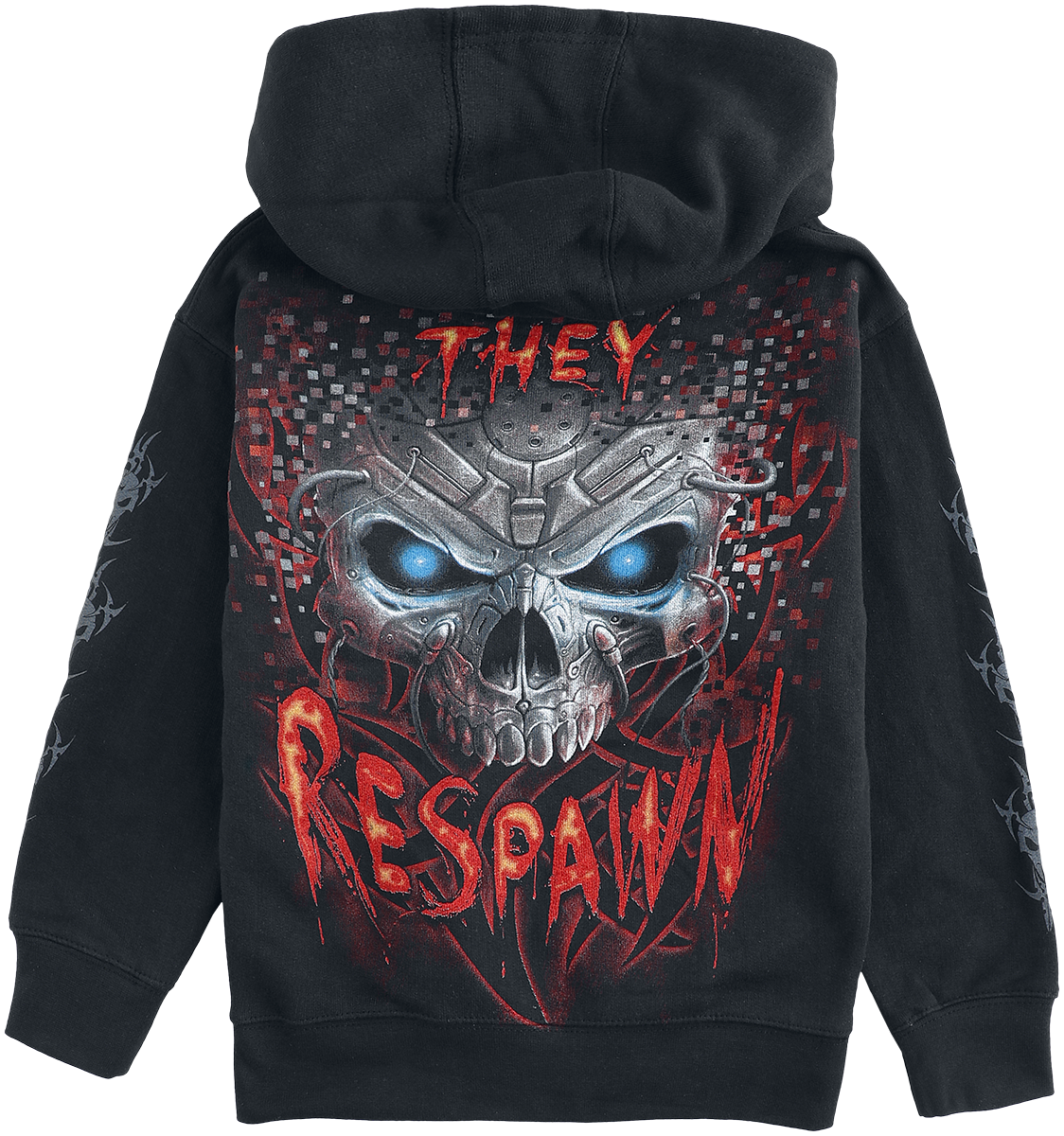 Sweat-Shirt à capuche  de Spiral - Enfants - Respawn - 116/122 à 140/146 - pour Enfants - noir - Spiral - View 2
