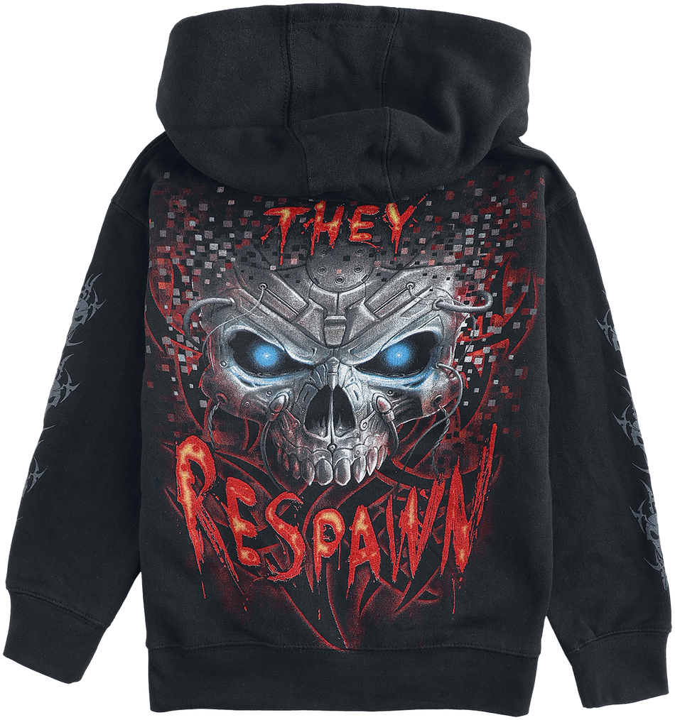 Sweat-Shirt à capuche  de Spiral - Enfants - Respawn - 116/122 à 140/146 - pour Enfants - noir - Spiral - View 2