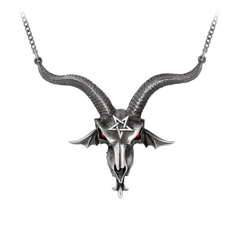 Collier Gothic de Alchemy Gothic - Pendentif Baphometica - pour Unisexe - couleur argent - Alchemy Gothic