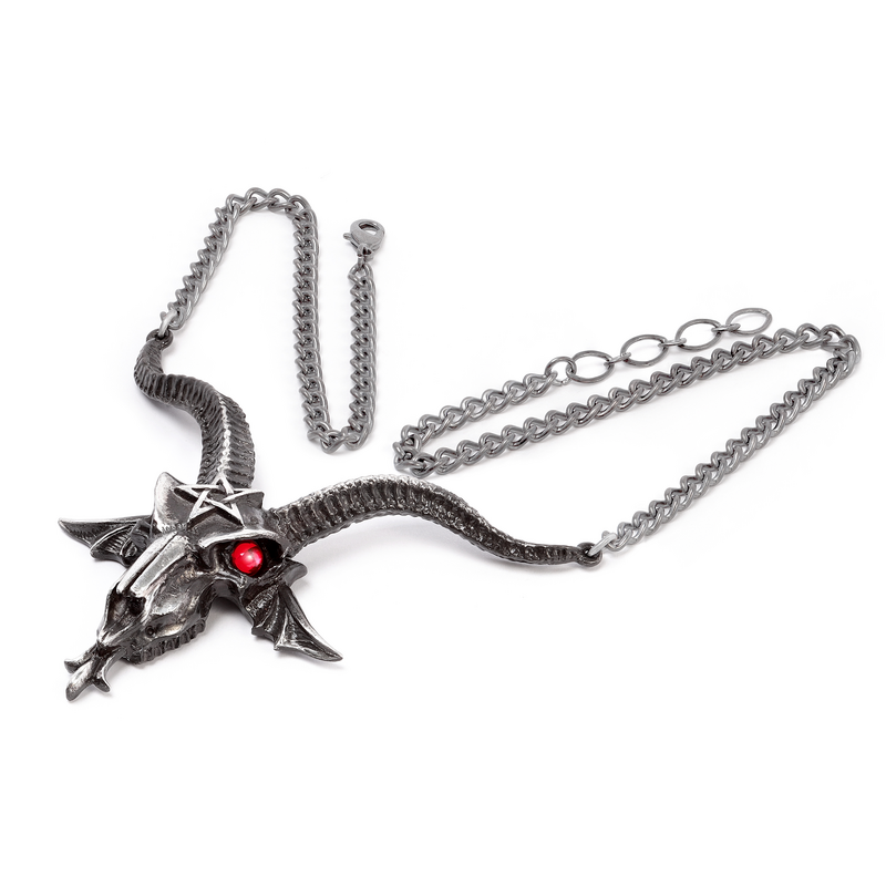 Collier Gothic de Alchemy Gothic - Pendentif Baphometica - pour Unisexe - couleur argent - Alchemy Gothic - View 2