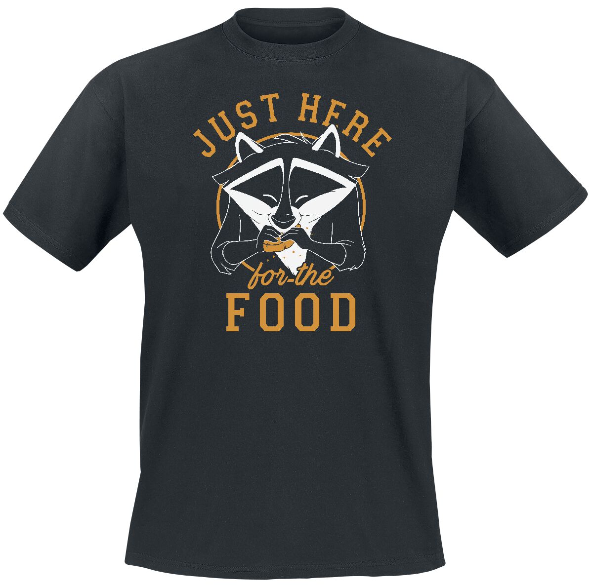 T-Shirt Manches courtes Disney de Pocahontas - Just Here For Food - S à 3XL - pour Homme - noir - Pocahontas