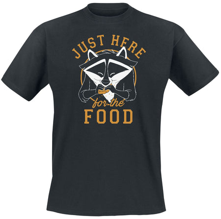 T-Shirt Manches courtes Disney de Pocahontas - Just Here For Food - S à 3XL - pour Homme - noir - Pocahontas