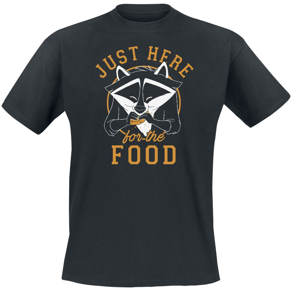 T-Shirt Manches courtes Disney de Pocahontas - Just Here For Food - S à 3XL - pour Homme - noir - Pocahontas