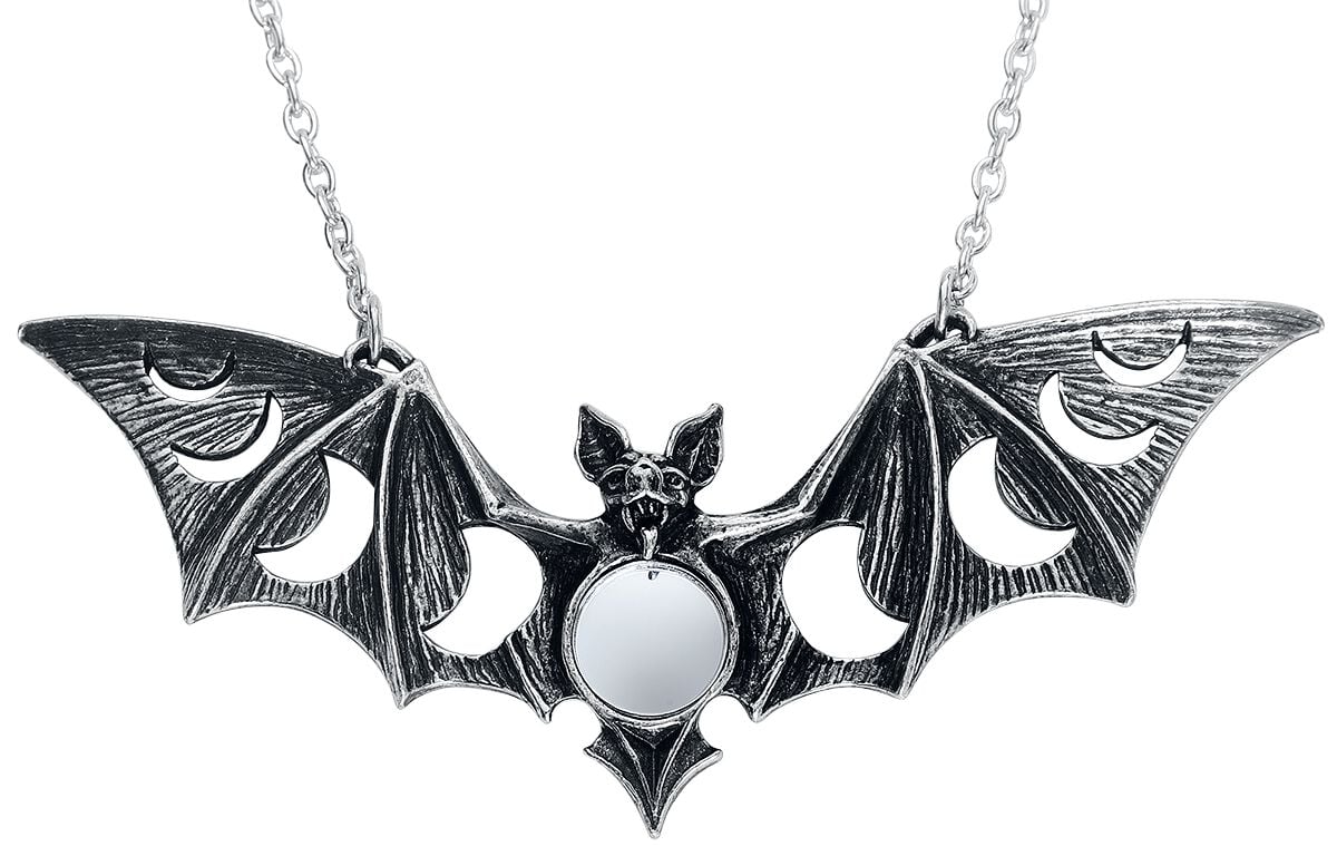 Collier Gothic de Alchemy Gothic - Collier Lunaeca - pour Femme - couleur argent - Alchemy Gothic
