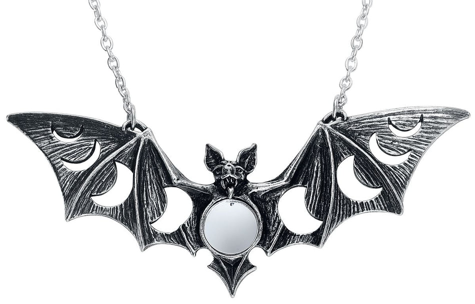 Collier Gothic de Alchemy Gothic - Collier Lunaeca - pour Femme - couleur argent - Alchemy Gothic