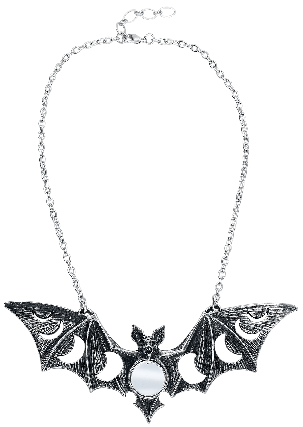 Collier Gothic de Alchemy Gothic - Collier Lunaeca - pour Femme - couleur argent - Alchemy Gothic - View 2
