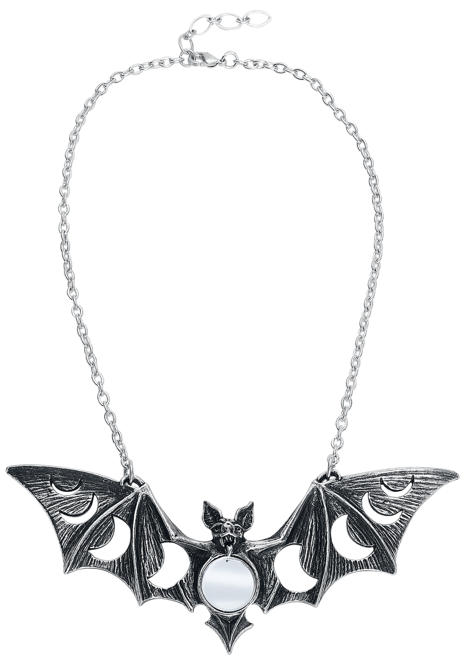 Collier Gothic de Alchemy Gothic - Collier Lunaeca - pour Femme - couleur argent - Alchemy Gothic - View 2
