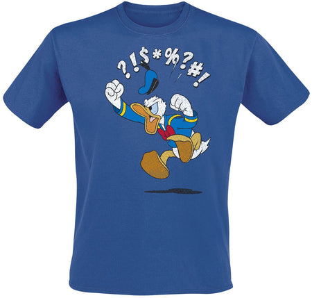 T-Shirt Manches courtes Disney de Mickey & Minnie Mouse - Angry Donald - S à 3XL - pour Homme - bleu - Mickey & Minnie Mouse