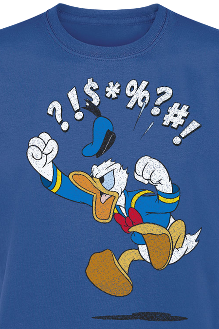 T-Shirt Manches courtes Disney de Mickey & Minnie Mouse - Angry Donald - S à 3XL - pour Homme - bleu - Mickey & Minnie Mouse - View 2