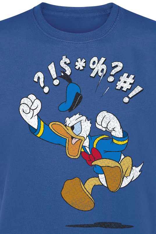 T-Shirt Manches courtes Disney de Mickey & Minnie Mouse - Angry Donald - S à 3XL - pour Homme - bleu - Mickey & Minnie Mouse - View 2