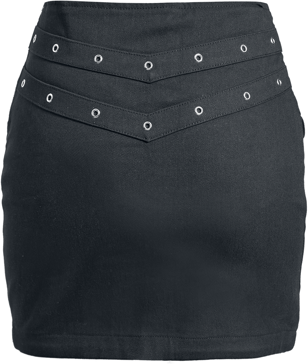 Jupe courte  de Gothicana by EMP - Jupe courte avec laçage - S à M - pour Femme - noir - Gothicana by EMP - View 2