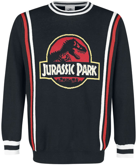 Pull tricoté  de Jurassic Park - Logo Rétro - XL - pour Homme - multicolore - Jurassic Park