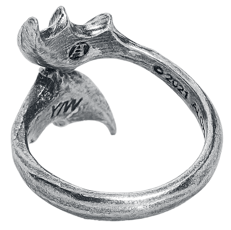 Bague Gothic de Alchemy Gothic - Bague Night with the Goethe - pour Femme - couleur argent - Alchemy Gothic - View 2