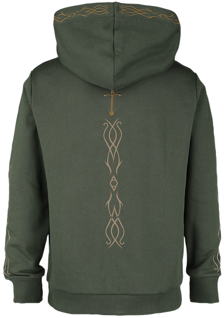 Sweat-shirt à capuche  de Le Seigneur Des Anneaux - Dunedain - S à 3XL - pour Homme - vert foncé - Le Seigneur Des Anneaux - View 2