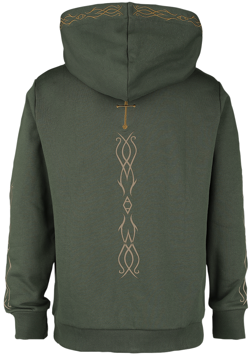 Sweat-shirt à capuche  de Le Seigneur Des Anneaux - Dunedain - S à 3XL - pour Homme - vert foncé - Le Seigneur Des Anneaux - View 2