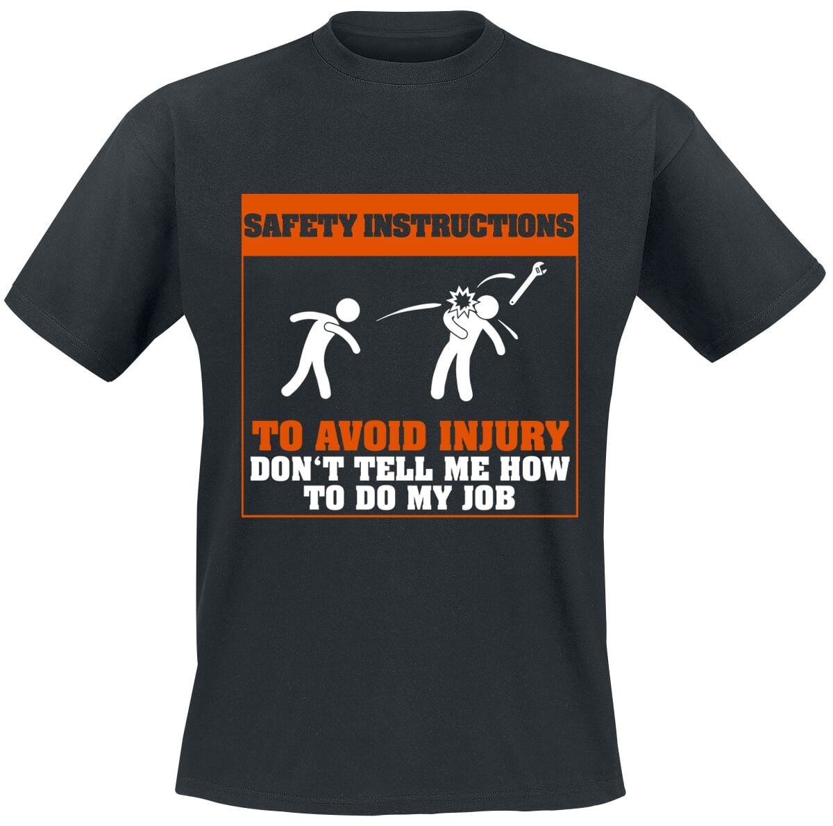 T-Shirt Manches courtes Fun de Beruf & Karriere - Safety Instructions - S à 5XL - pour Homme - noir - Beruf & Karriere