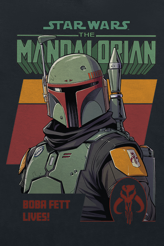 T-shirt Disney de Star Wars - Enfants - The Mandalorian - Boba Fett Lives - 104 à 140 - pour filles & garçonse - noir - Star Wars - View 2