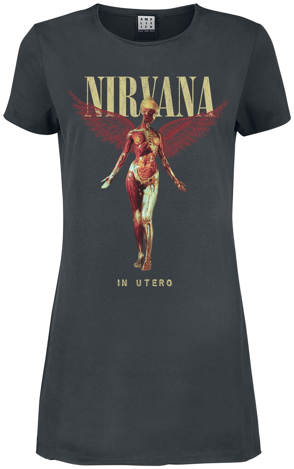 Robe courte  de Nirvana - Amplified Collection - In Utero - S à L - pour Femme - anthracite - Nirvana