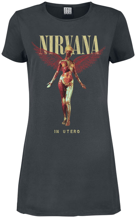 Robe courte  de Nirvana - Amplified Collection - In Utero - S à L - pour Femme - anthracite - Nirvana
