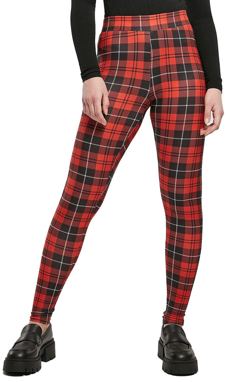 Legging  de Urban Classics - Leggings AOP Soft - XS à 4XL - pour Femme - rouge - Urban Classics