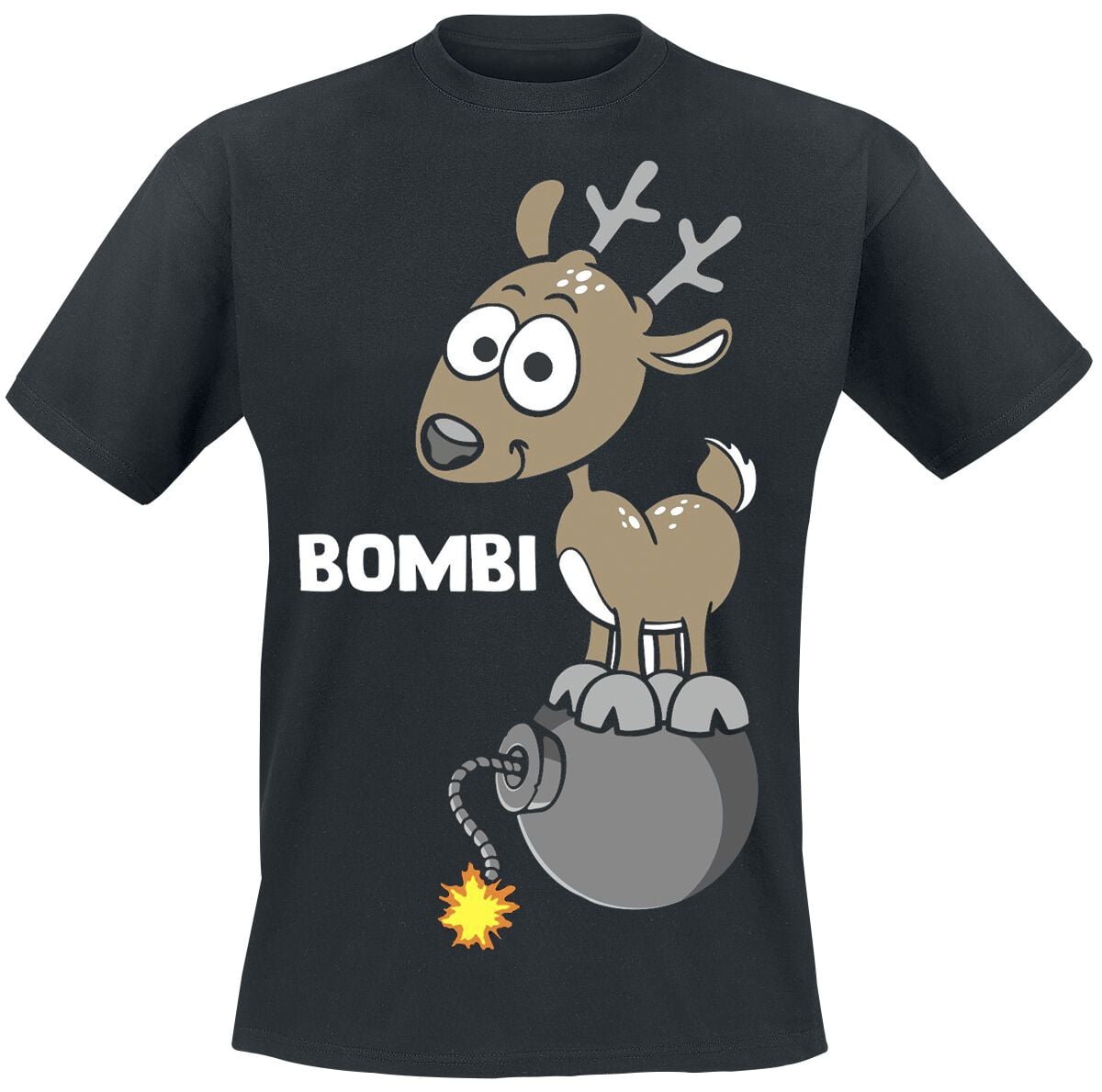 T-Shirt Manches courtes Fun de Tierisch - Bombi - S à 4XL - pour Homme - noir - Tierisch