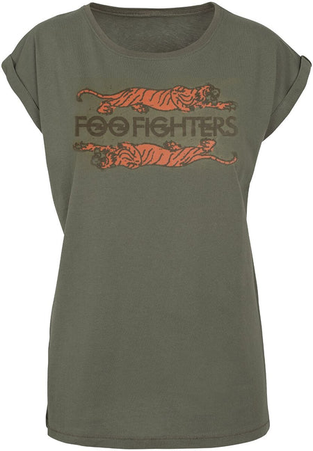 T-Shirt Manches courtes  de Foo Fighters - Crawling Tigers - XS à XXL - pour Femme - olive - Foo Fighters