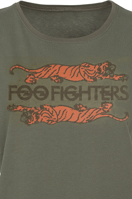 T-Shirt Manches courtes  de Foo Fighters - Crawling Tigers - XS à XXL - pour Femme - olive - Foo Fighters - View 2