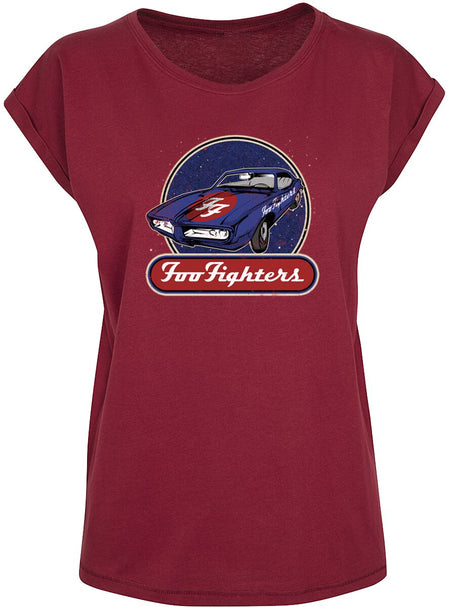 T-Shirt Manches courtes  de Foo Fighters - Corvette - S à XL - pour Femme - bordeaux - Foo Fighters