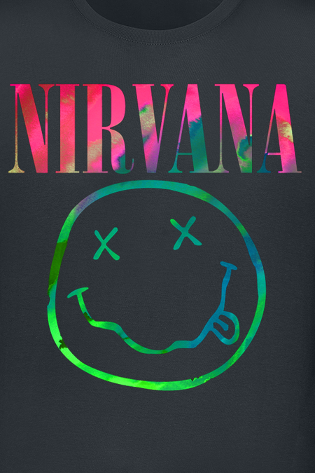 T-Shirt Manches courtes  de Nirvana - Rainbow Logo - S à 3XL - pour Homme - noir - Nirvana - View 2