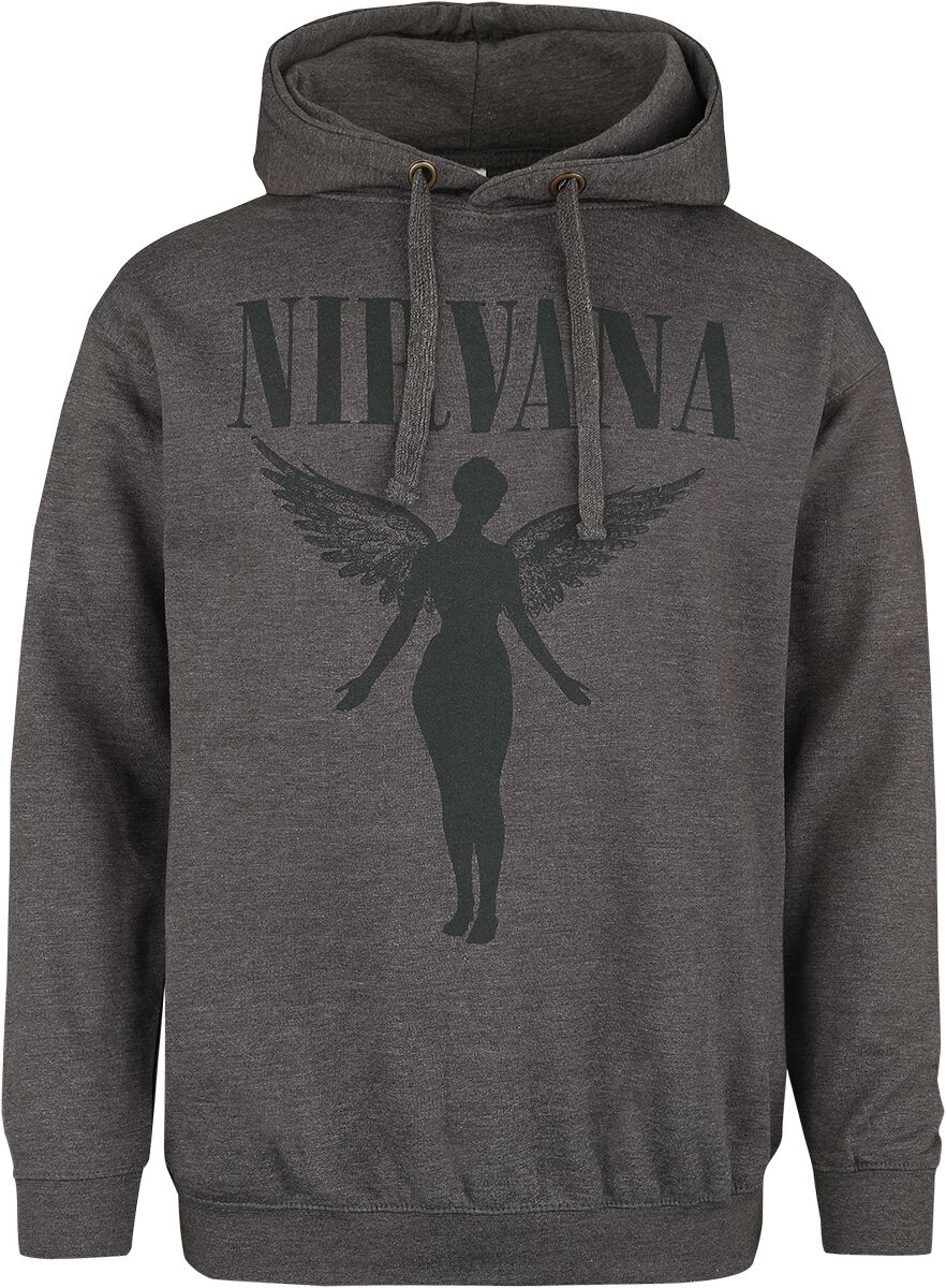 Sweat-shirt à capuche  de Nirvana - Angel - S à XXL - pour Homme - anthracite - Nirvana