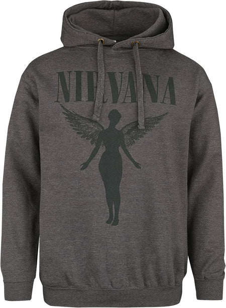 Sweat-shirt à capuche  de Nirvana - Angel - S à XXL - pour Homme - anthracite - Nirvana