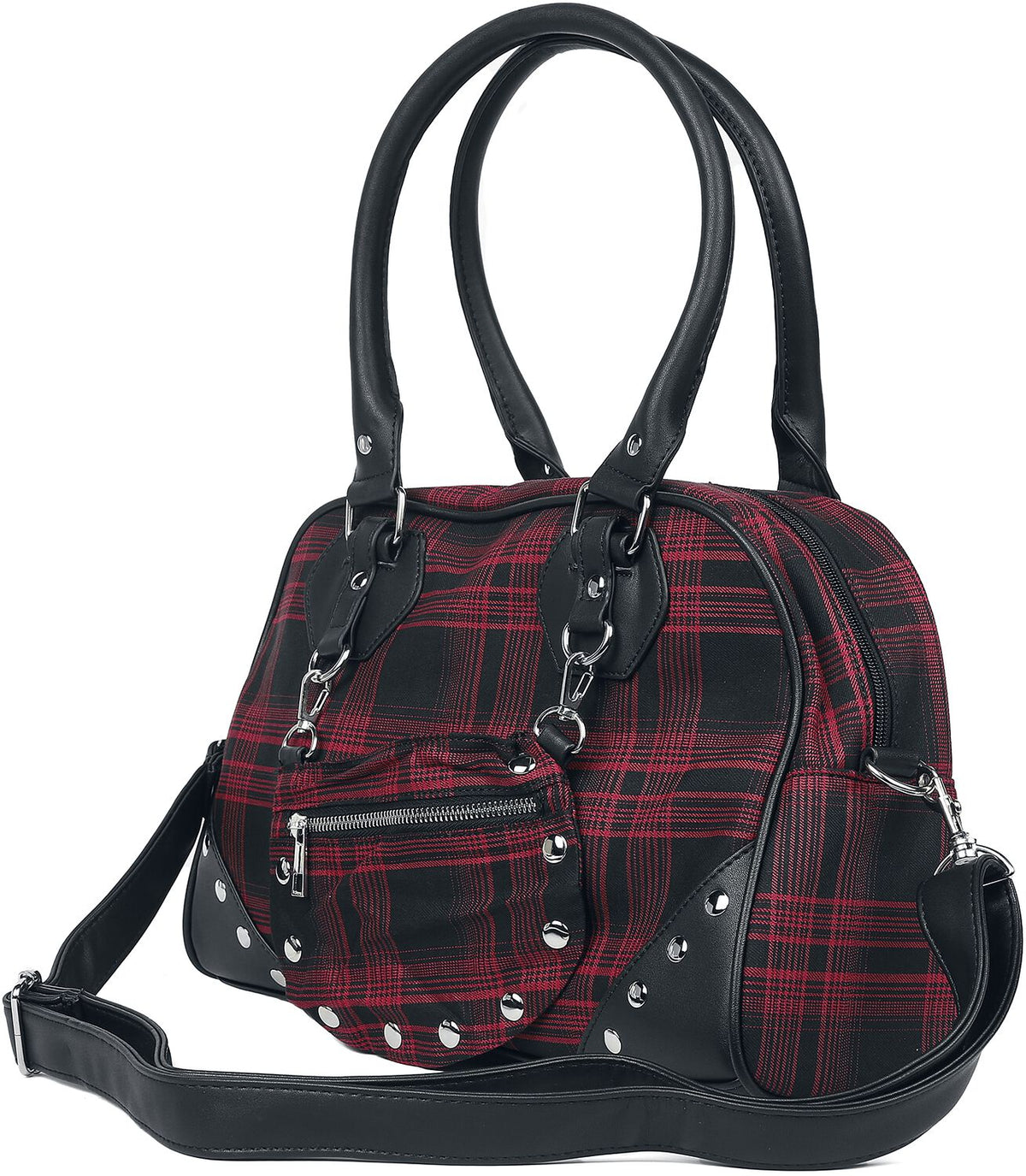 Sac à main Gothic de Banned Alternative - Sac à Carreaux Warren - pour Femme - noir/rouge - Banned Alternative