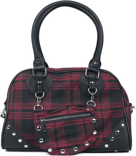 Sac à main Gothic de Banned Alternative - Sac à Carreaux Warren - pour Femme - noir/rouge - Banned Alternative - View 2