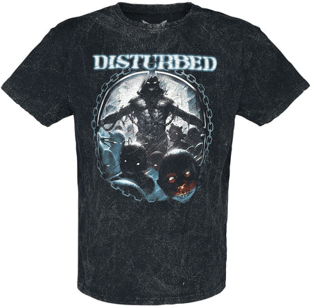 T-Shirt Manches courtes  de Disturbed - Chains - S à M - pour Homme - noir - Disturbed