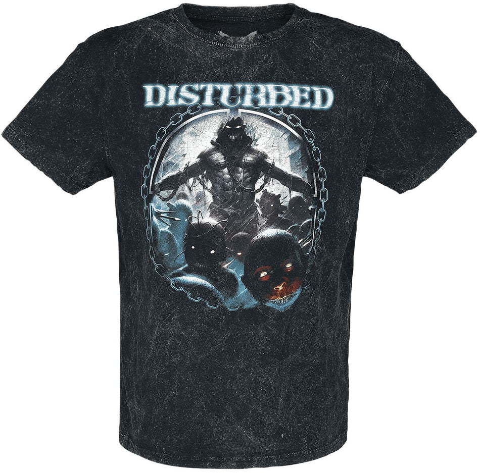 T-Shirt Manches courtes  de Disturbed - Chains - S à M - pour Homme - noir - Disturbed