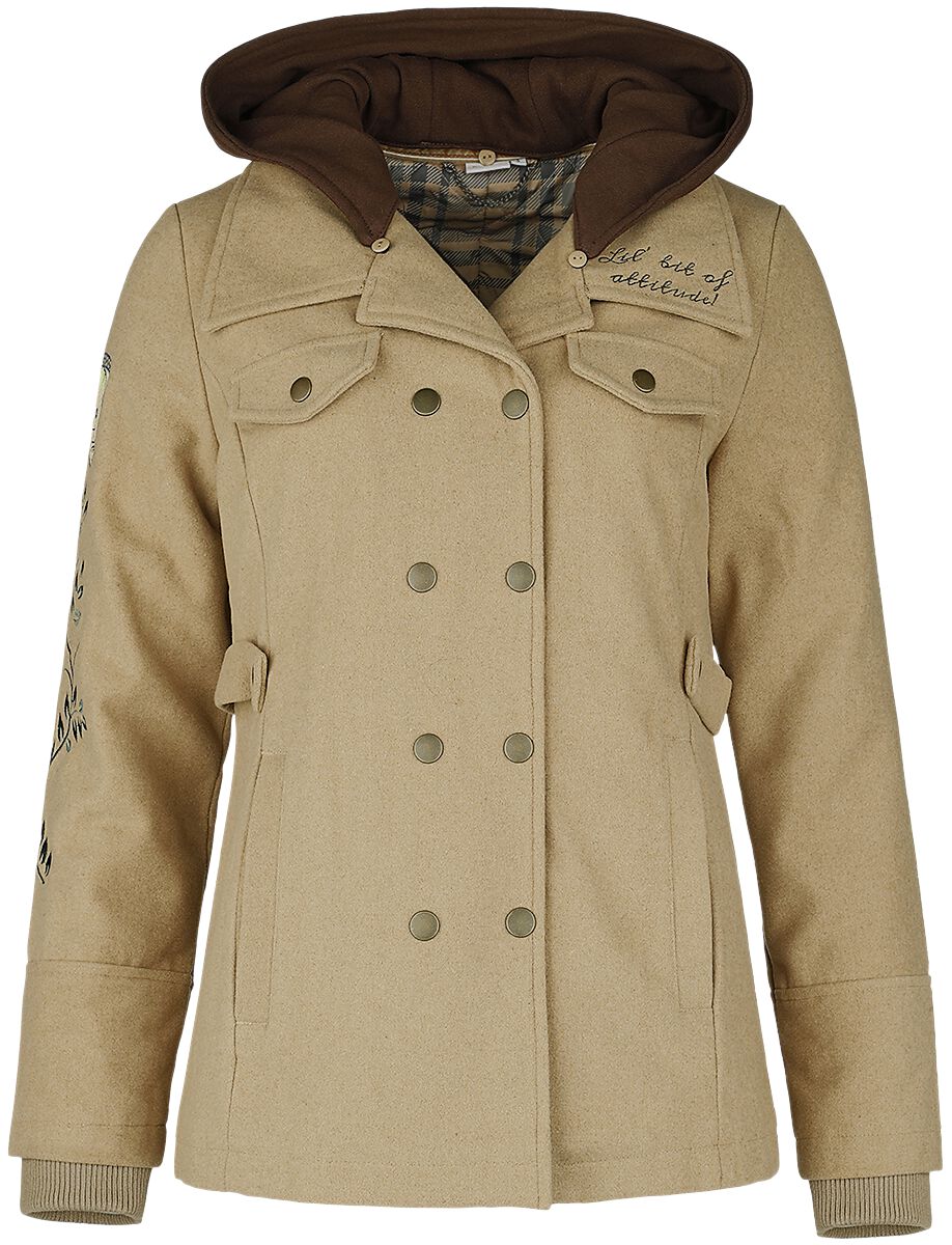 Manteau d'hiver Disney de Les Gardiens De La Galaxie - I Am Groot - S à M - pour Femme - beige - Les Gardiens De La Galaxie